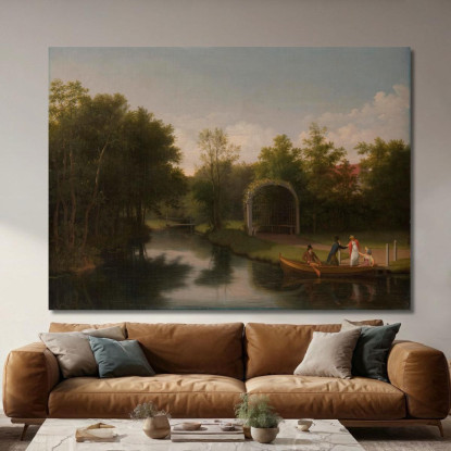 Pergolato Nel Parco Della Tenuta Di Sanderumgård Christoffer Wilhelm Eckersberg cwe16 quadro stampato su tela