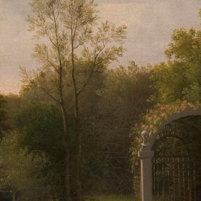 Pergolato Nel Parco Della Tenuta Di Sanderumgård Christoffer Wilhelm Eckersberg cwe16 quadro stampato su tela