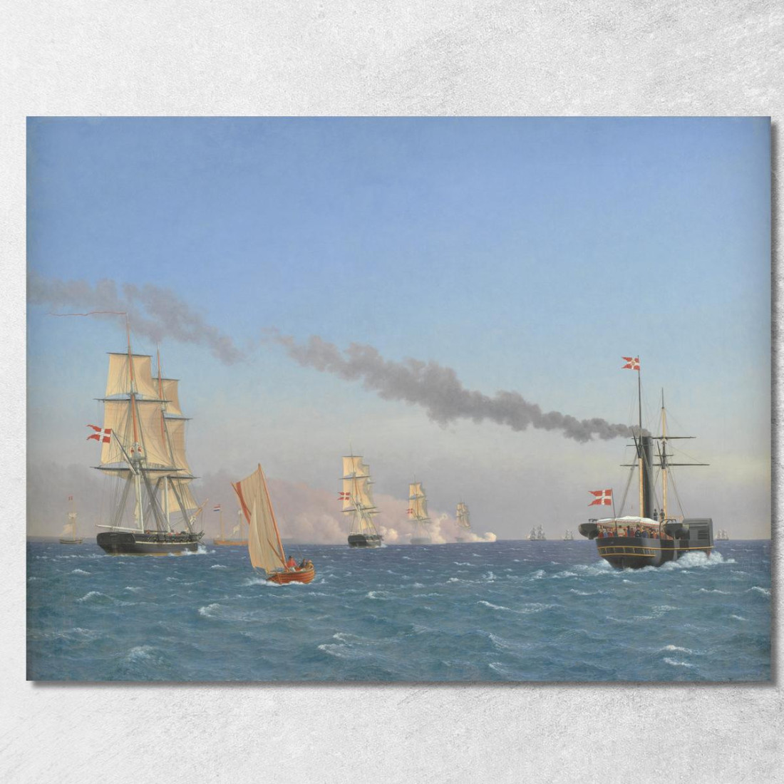 Cristiano Viii A Bordo Del Suo Piroscafo "Ægir" Christoffer Wilhelm Eckersberg cwe19 quadro stampato su tela Cristiano Viii A Bordo Del Suo Piroscafo "Ægir" Christoffer Wilhelm Eckersberg cwe19 quadro stampato su tela