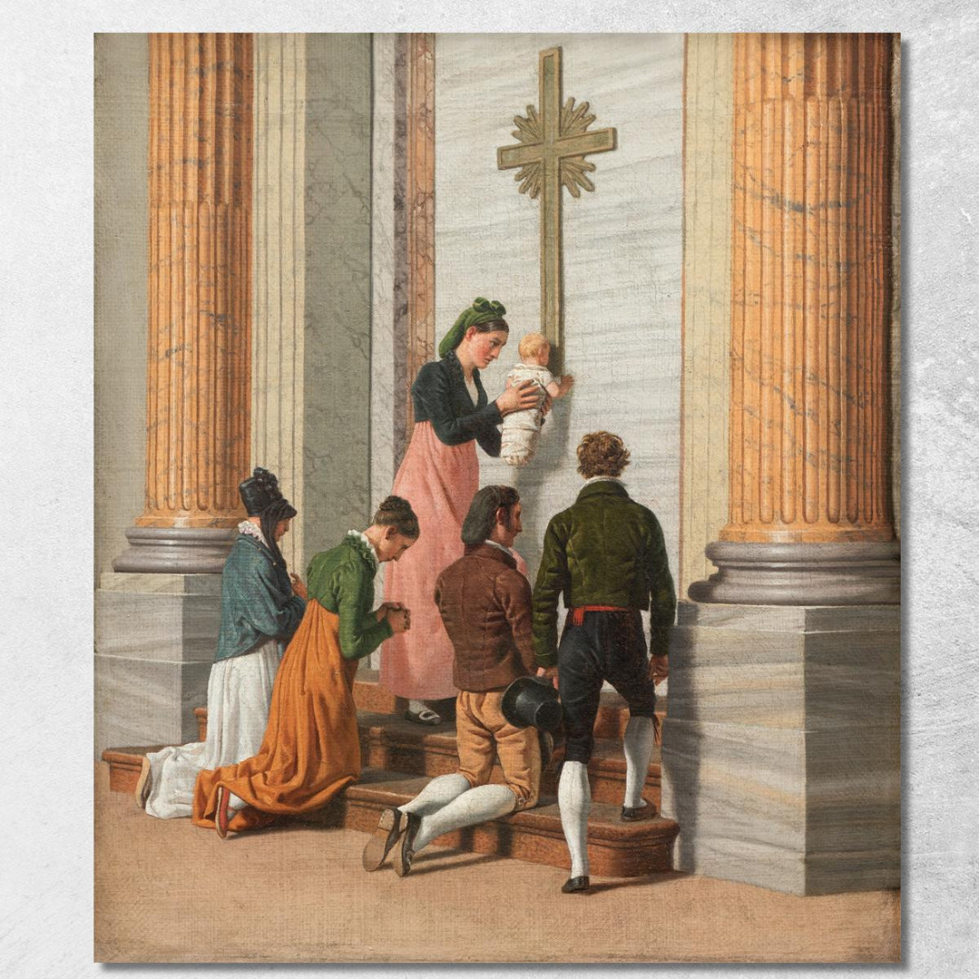 Devozione Presso La Porta Santa Della Basilica Di San Pietro Christoffer Wilhelm Eckersberg cwe21 quadro stampato su tela Devozione Presso La Porta Santa Della Basilica Di San Pietro Christoffer Wilhelm Eckersberg cwe21 quadro stampato su tela