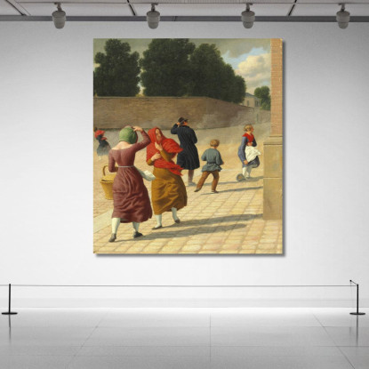 Una Tempesta Christoffer Wilhelm Eckersberg cwe24 quadro stampato su tela