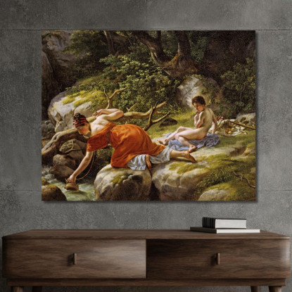 Agar E Ismaele Nel Deserto Christoffer Wilhelm Eckersberg cwe28 quadro stampato su tela