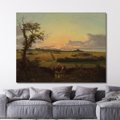 Paesaggio Con Uno Stile. L'Isola Di Møn Christoffer Wilhelm Eckersberg cwe33 quadro stampato su tela