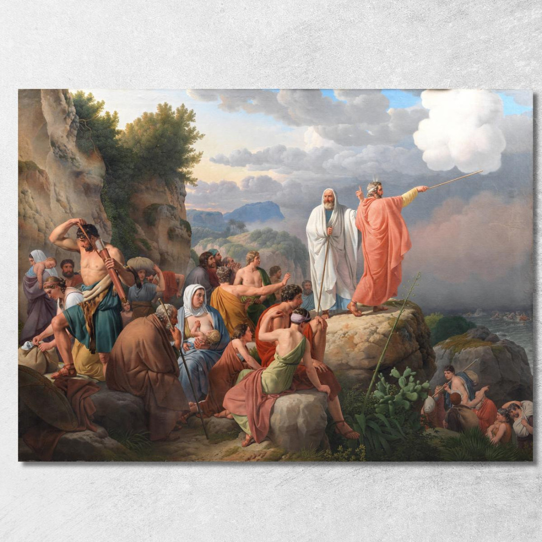 Mosè Fa Ritornare Il Mar Rosso E L'Esercito Del Faraone Viene Sommerso Christoffer Wilhelm Eckersberg cwe40 quadro stampato su Mosè Fa Ritornare Il Mar Rosso E L'Esercito Del Faraone Viene Sommerso Christoffer Wilhelm Eckersberg cwe40 quadro stampato su