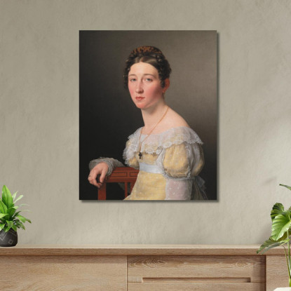 Ritratto Di Emilie Henriette Massmann Christoffer Wilhelm Eckersberg cwe47 quadro stampato su tela