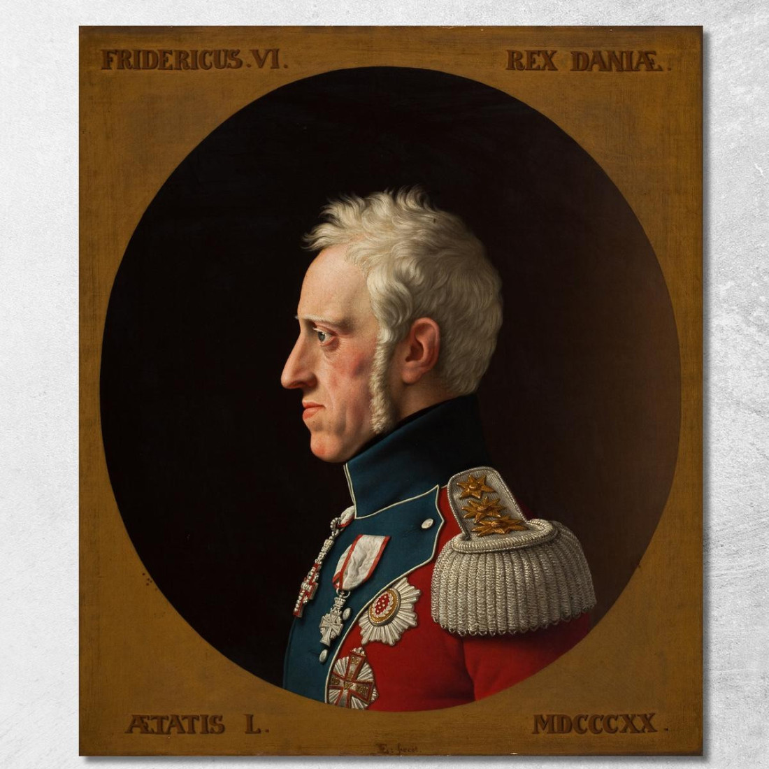Ritratto Di Federico Vi Christoffer Wilhelm Eckersberg cwe48 quadro stampato su tela Ritratto Di Federico Vi Christoffer Wilhelm Eckersberg cwe48 quadro stampato su tela