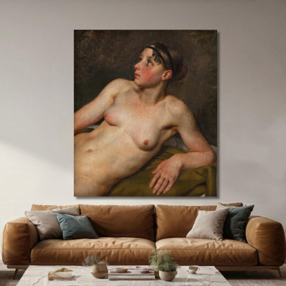 Nudo Femminile Reclinato Christoffer Wilhelm Eckersberg cwe55 quadro stampato su tela
