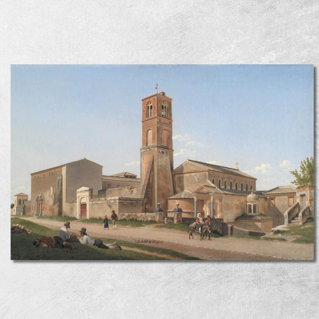 Sant'Agnese Fuori Le Mura Roma Christoffer Wilhelm Eckersberg cwe58 quadro stampato su tela