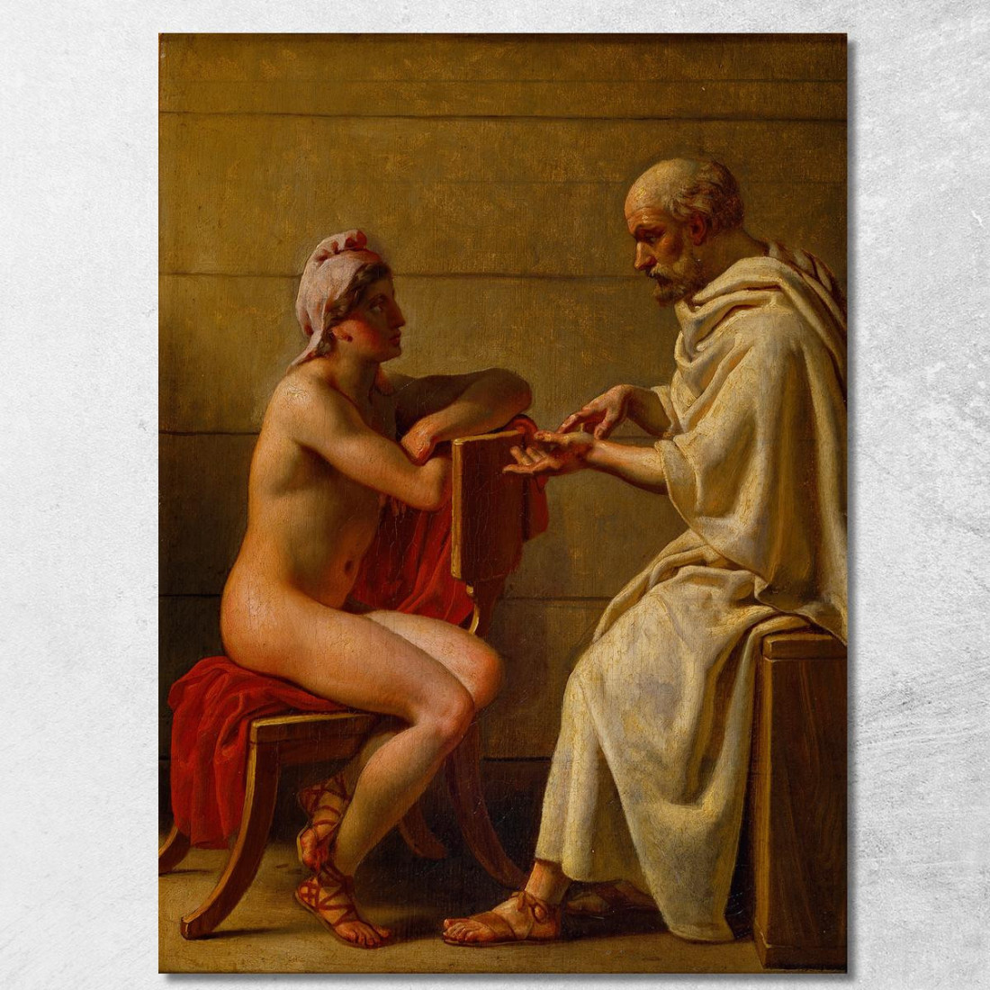 Socrate E Alcibiade Christoffer Wilhelm Eckersberg cwe63 quadro stampato su tela