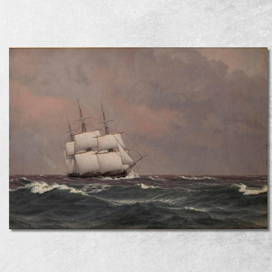 La Corvetta Najaden In Mare Agitato Christoffer Wilhelm Eckersberg cwe70 quadro stampato su tela La Corvetta Najaden In Mare Agitato Christoffer Wilhelm Eckersberg cwe70 quadro stampato su tela