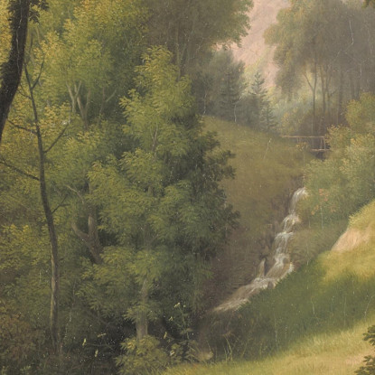 La Spaccatura Del Diavolo Presso Il Maniero Di Liselund Sull'Isola Di Møn Christoffer Wilhelm Eckersberg cwe75 quadro stampato