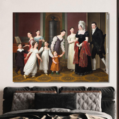 La Famiglia Nathanson Christoffer Wilhelm Eckersberg cwe79 quadro stampato su tela