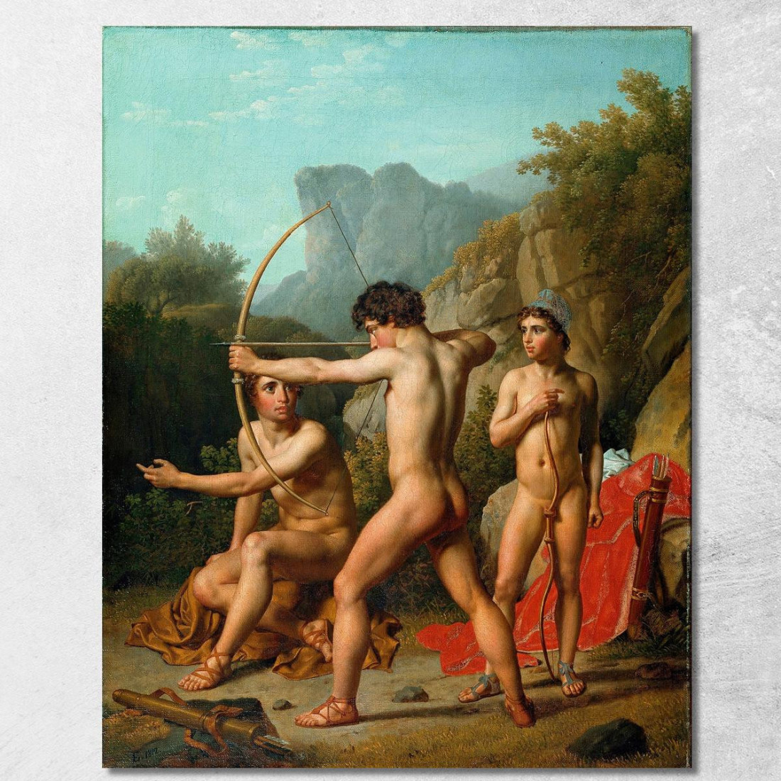 Tre Ragazzi Spartani Che Praticano Il Tiro Con L'Arco Christoffer Wilhelm Eckersberg cwe83 quadro stampato su tela Tre Ragazzi Spartani Che Praticano Il Tiro Con L'Arco Christoffer Wilhelm Eckersberg cwe83 quadro stampato su tela