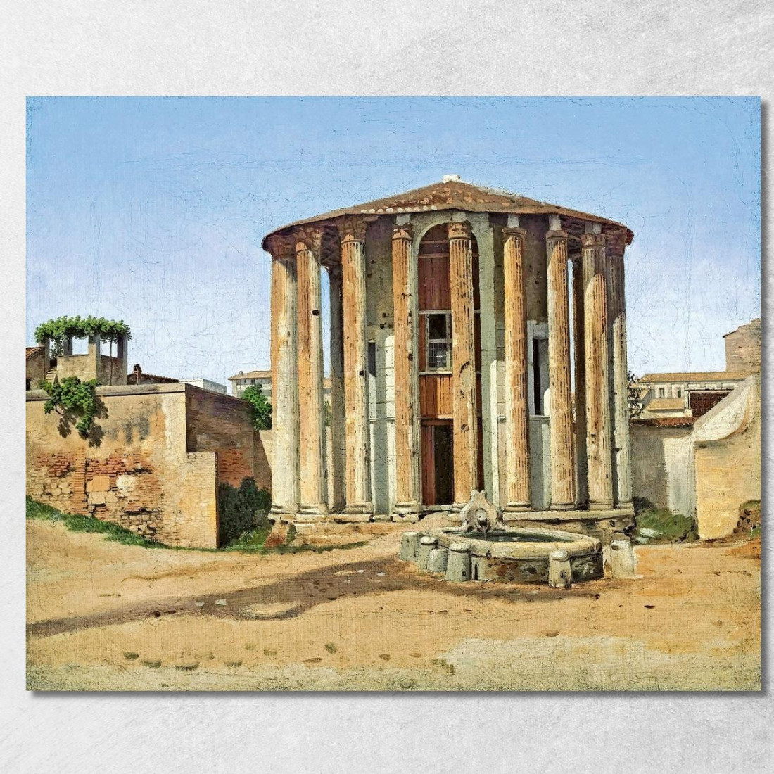 Tempio Di Vesta A Roma Christoffer Wilhelm Eckersberg cwe88 quadro stampato su tela Tempio Di Vesta A Roma Christoffer Wilhelm Eckersberg cwe88 quadro stampato su tela