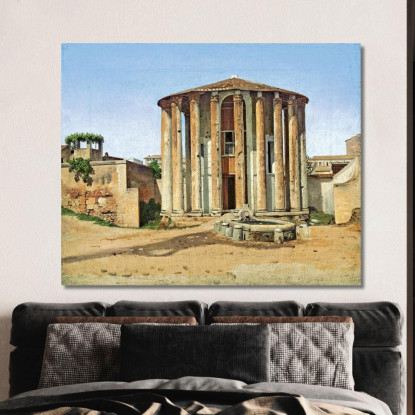 Tempio Di Vesta A Roma Christoffer Wilhelm Eckersberg cwe88 quadro stampato su tela