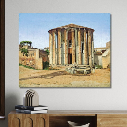 Tempio Di Vesta A Roma Christoffer Wilhelm Eckersberg cwe88 quadro stampato su tela