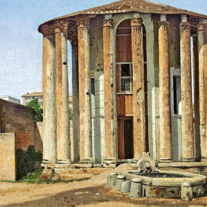 Tempio Di Vesta A Roma Christoffer Wilhelm Eckersberg cwe88 quadro stampato su tela