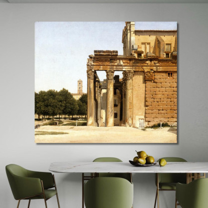 Veduta Della Via Sacra Roma Christoffer Wilhelm Eckersberg cwe100 quadro stampato su tela