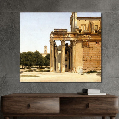 Veduta Della Via Sacra Roma Christoffer Wilhelm Eckersberg cwe100 quadro stampato su tela