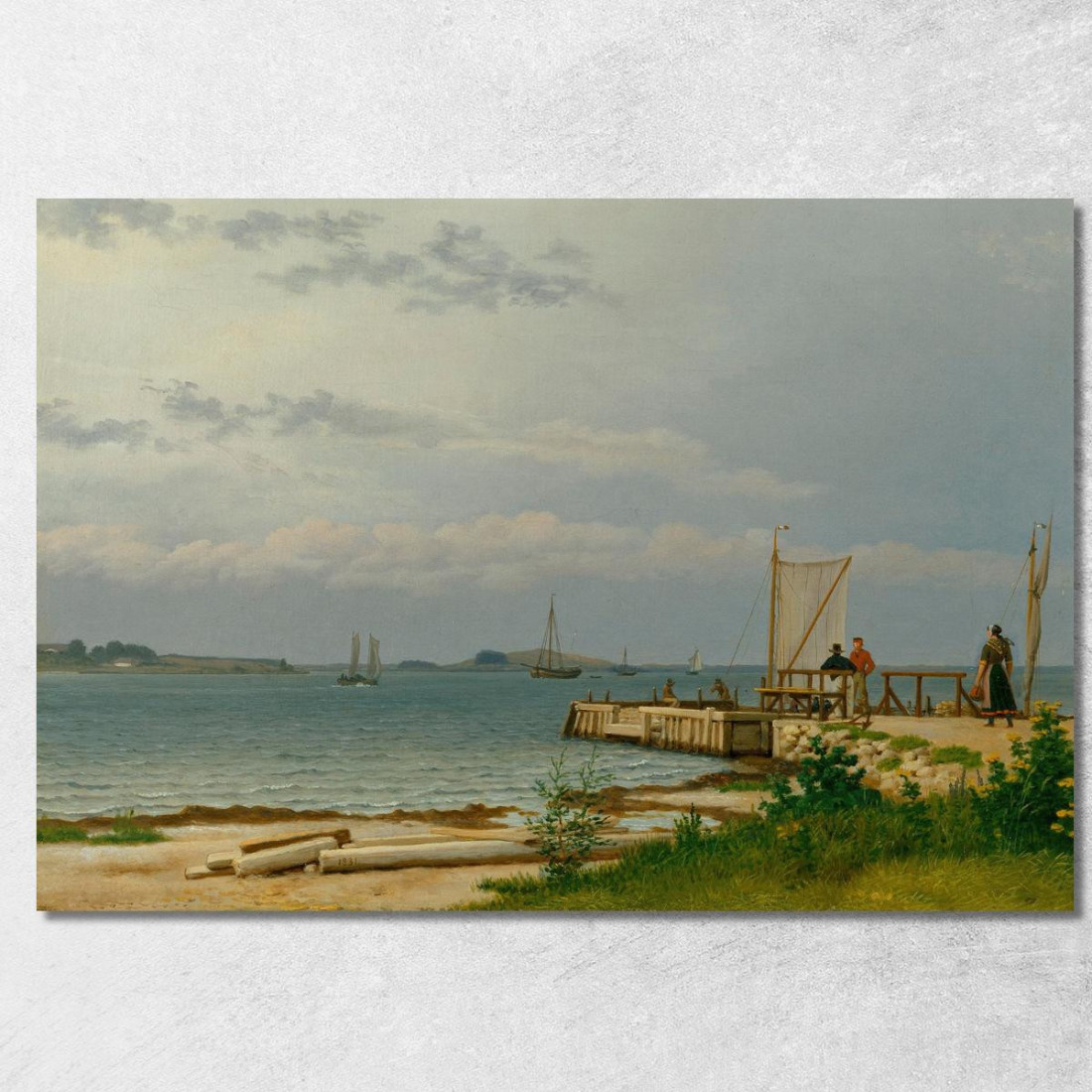 Veduta Verso Koster Dal Molo Di Kallehave Christoffer Wilhelm Eckersberg cwe102 quadro stampato su tela Veduta Verso Koster Dal Molo Di Kallehave Christoffer Wilhelm Eckersberg cwe102 quadro stampato su tela