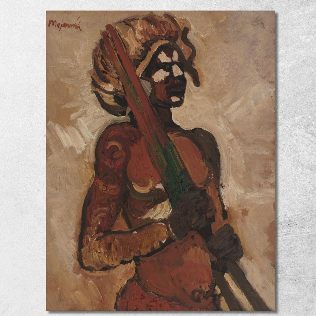 Guerriero Nero Cyprián Majerník cmj4 quadro stampato su tela Guerriero Nero Cyprián Majerník cmj4 quadro stampato su tela