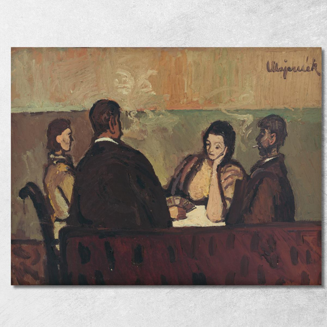Giocatori Di Carte Cyprián Majerník cmj11 quadro stampato su tela Giocatori Di Carte Cyprián Majerník cmj11 quadro stampato su tela