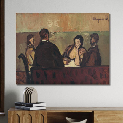 Giocatori Di Carte Cyprián Majerník cmj11 quadro stampato su tela
