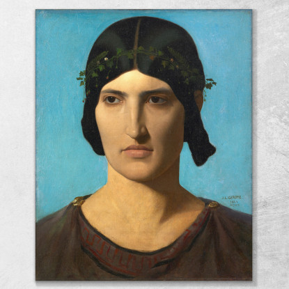 Testa Di Donna Italiana Jean-Léon Gérôme jlg58 quadro stampato su tela