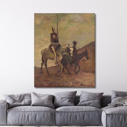 Don Chisciotte E Sancho Panza Cyprián Majerník cmj21 quadro stampato su tela