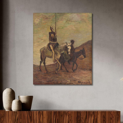 Don Chisciotte E Sancho Panza Cyprián Majerník cmj21 quadro stampato su tela
