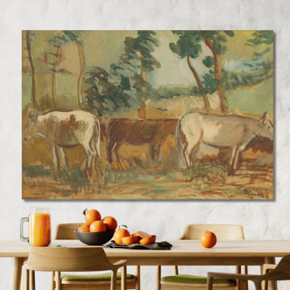 Mucche Cyprián Majerník cmj37 quadro stampato su tela