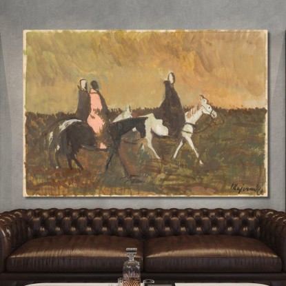 Tre Cavalieri Cyprián Majerník cmj83 quadro stampato su tela