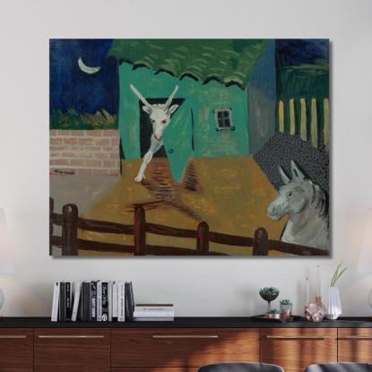 Cortile Cyprián Majerník cmj97 quadro stampato su tela