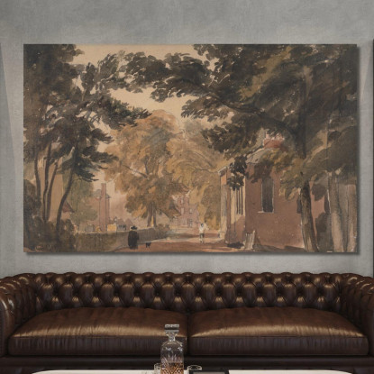 Una Strada A Harborne David Cox dcx1 quadro stampato su tela