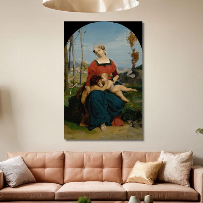 La Vergine Il Bambino Gesù E San Giovanni Jean-Léon Gérôme jlg70 quadro stampato su tela