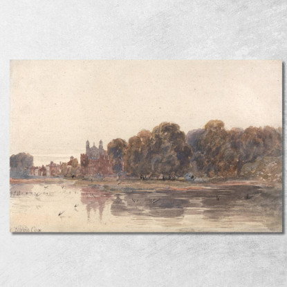 Eton Dal Tamigi David Cox dcx14 quadro stampato su tela