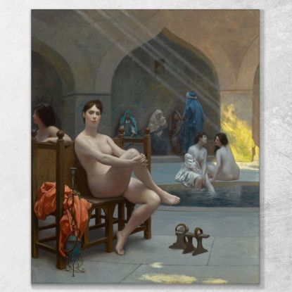 Il Bagno Delle Donne Jean-Léon Gérôme jlg71 quadro stampato su tela