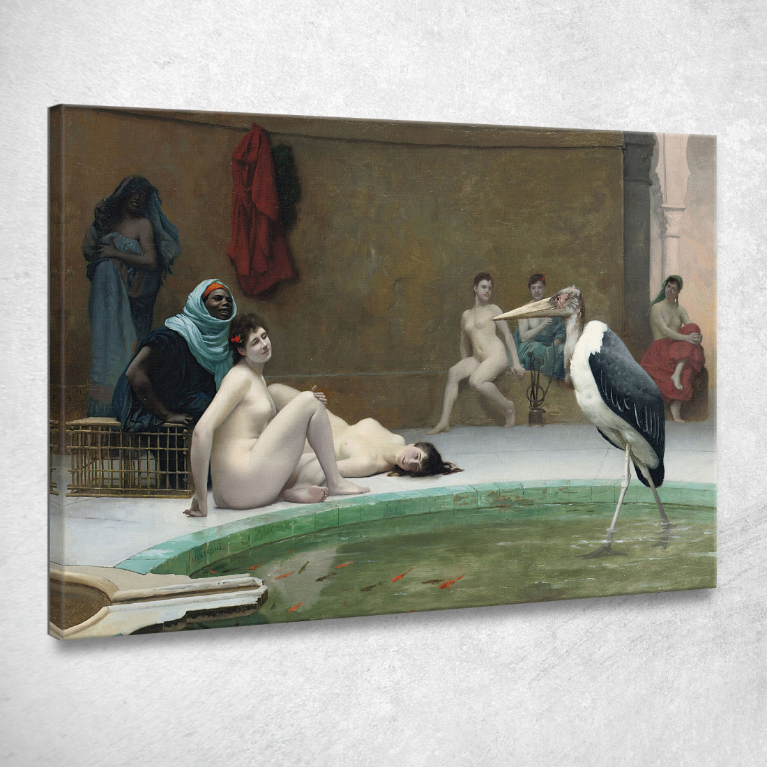 Le Marabout Nel Bagno Dell'Harem Jean-Léon Gérôme jlg73 quadro stampato su tela Le Marabout Nel Bagno Dell'Harem Jean-Léon Gérôme jlg73 quadro stampato su tela
