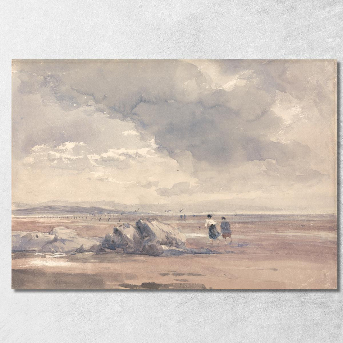 Sulle Sabbie Di Lancaster Bassa Marea David Cox dcx34 quadro stampato su tela Sulle Sabbie Di Lancaster Bassa Marea David Cox dcx34 quadro stampato su tela