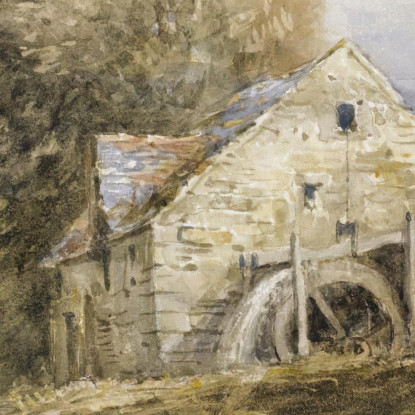 Mulino A Ruota Sorpassata Galles Del Nord David Cox dcx38 quadro stampato su tela