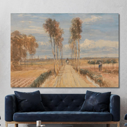 Il Viale Dei Pioppi Dopo Hobbema David Cox dcx47 quadro stampato su tela