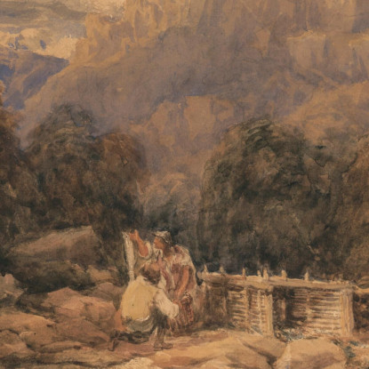 La Trappola Per Salmoni David Cox dcx48 quadro stampato su tela