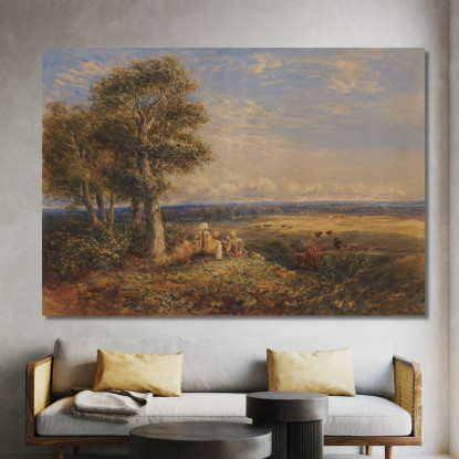 L'Allodola David Cox dcx49 quadro stampato su tela