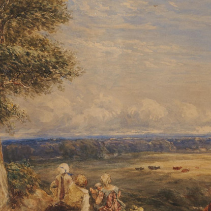 L'Allodola David Cox dcx49 quadro stampato su tela