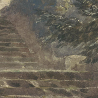 Scala Del Giardino Presso Haddon Hall Derbyshire David Cox dcx53 quadro stampato su tela