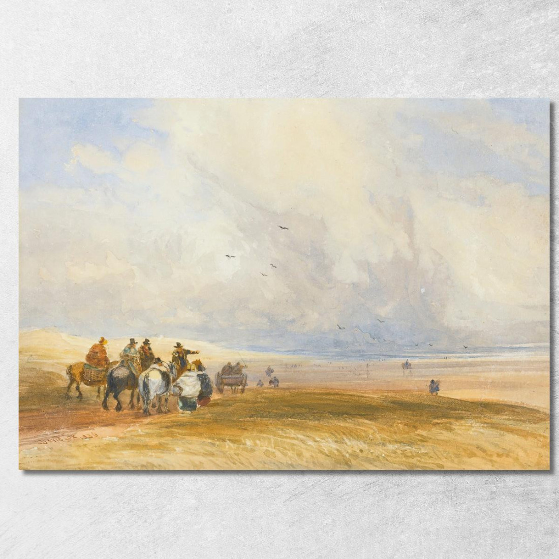 Sabbie Di Ulverstone Cumbria David Cox dcx54 quadro stampato su tela Sabbie Di Ulverstone Cumbria David Cox dcx54 quadro stampato su tela