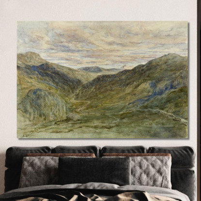 Veduta In Galles David Cox dcx55 quadro stampato su tela
