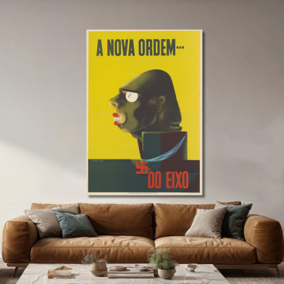 Il Nuovo Ordine Dell'Asse. Edward McKnight Kauffer emk1 quadro stampato su tela