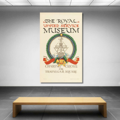 Il Museo Reale Del Servizio Unito Per La Metropolitana Di Londra Edward McKnight Kauffer emk15 quadro stampato su tela