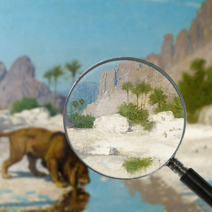 Leone Nel Deserto Jean-Léon Gérôme jlg79 quadro stampato su tela